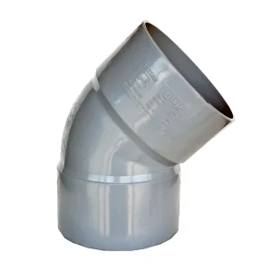 زانو 45 درجه دو سر کوپله PVC
